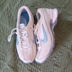 Nike Women's White and Light Blue Athletic Shoes